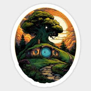 Round Door - Fantasy Retreat - Sunset - Fantasy Sticker